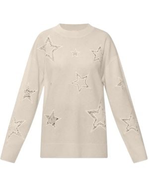 LoveShackFancy Pull À Étoiles En Dentelle - White