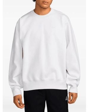 Nike Sudadera Con Logo Bordado - Blanco
