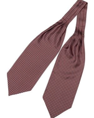 Elizabetta Navona Micro-Medallion-Print Cravat - Purple