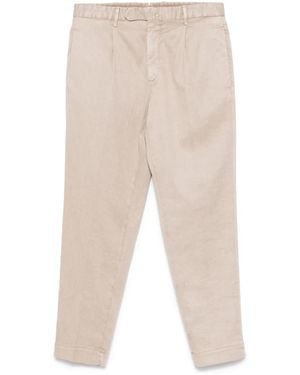 Dell'Oglio Pantaloni Affusolati Plissettati - Neutro