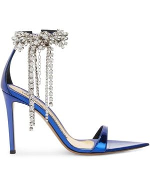 Alexandre Vauthier Sandales Ava 105 Mm À Ornements Strassés - Bleu