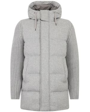Herno Hooded Padded Coat - Grey