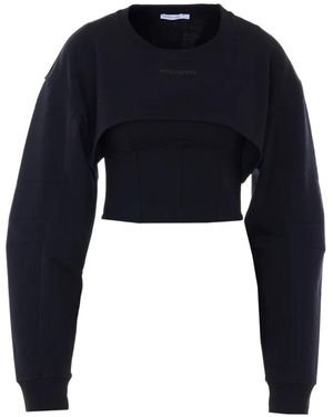 Patrizia Pepe Cropped Sweatshirt - Blue