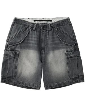 Universal Overall Faded-Effect Cargo Shorts - Gray