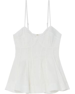 Aje. Evangeline Flared Camisole Top - White