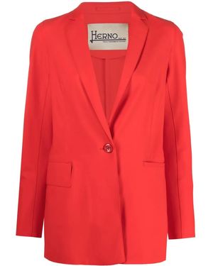 Herno First Act Single-Breasted Blazer - Red