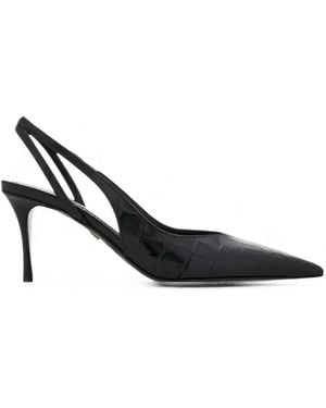 Ferragamo Mid Heel Slingback Pumps - Black
