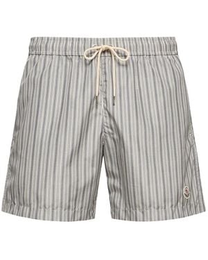 Moncler Striped Drawstring Shorts - Grey