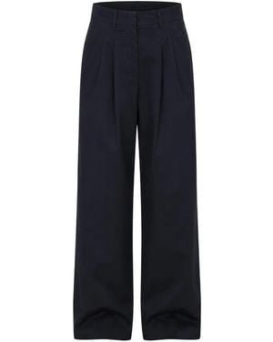 PT Torino Pantalones Anchos Con Pinzas - Azul