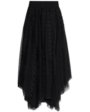 AllSaints Falda Larga Vashtie Con Encaje - Negro