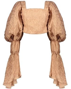 Ellery Balloon-Sleeves Blouse - White