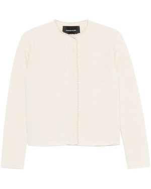 Fabiana Filippi Textured-Trim Cardigan - Natural