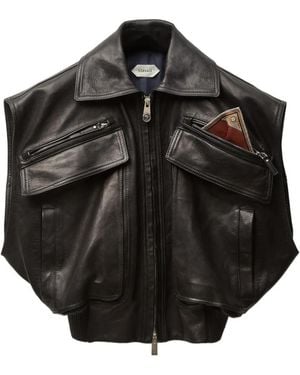 Versace Leather Vest - Black