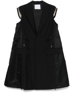 Sacai Sleeveless Coat - Black