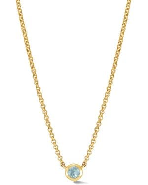 Dower & Hall 18K Vermeil Aquamarine Necklace - Metallic