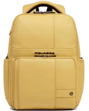 Piquadro Expandable Backpack - Yellow