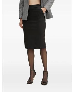 Morgan Falda Midi De Tubo Jrose.F De Talle Alto - Negro