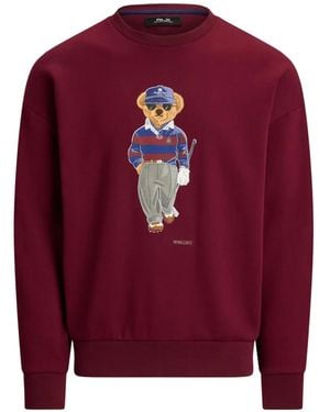 Ralph Lauren Polo Bear Print Hoodie - Red