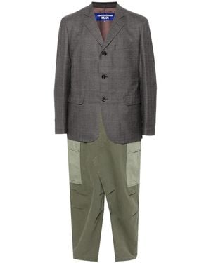 Junya Watanabe Panelled Coat - Grey