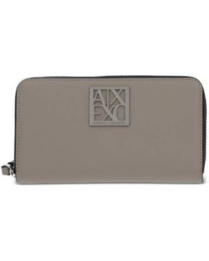 ARMANI EXCHANGE Logo-Plaque Wallet - Grey
