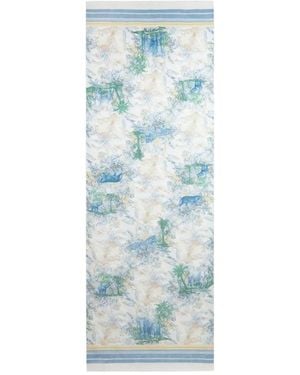 Etro Foulard Con Stampa Astratta - Blu