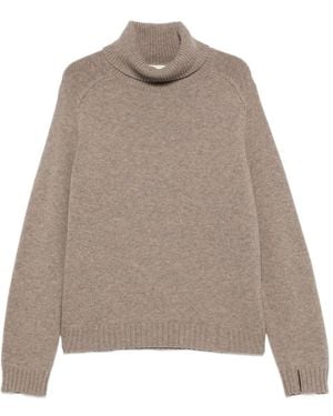 Bompard High-Neck Relaxed-Fit Jumper - Natural