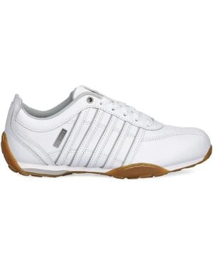 K-swiss Five-Stripe Leather Trainers - White