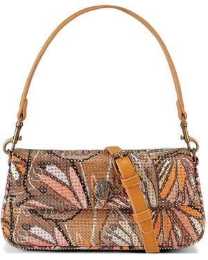 Kurt Geiger Pickle Butterfly-Print Shoulder Bag - Natural