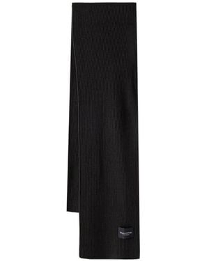 Marc O' Polo Ribbed-Knit Scarf - Black
