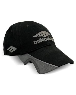 Balenciaga Logo-Embroidered Cap - Black