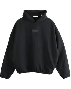 Fear Of God Logo-Plaque Hoodie - Black