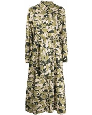 Woolrich Chemisier Wilderness Con Stampa - Verde