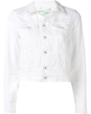 Off-White c/o Virgil Abloh Cropped Denim Jacket - White