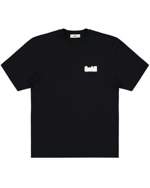 GmbH Embroidered Cutout Logo T-Shirt - Black
