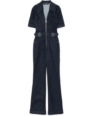 Patrizia Pepe Jumpsuit Met Ritssluiting En Gesp - Blauw