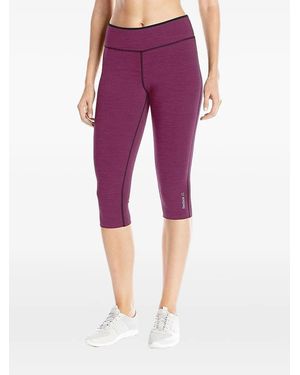 Reebok Logo Cropped Leggings - Purple