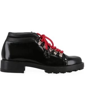 Tod's Stiefel Mit Kontrastierenden Schnürsenkeln - Schwarz