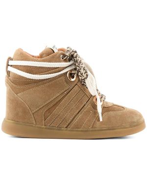 Serafini Manhattan Suede-Finish Sneakers - Brown
