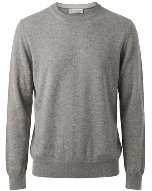 Brunello Cucinelli Fine-Knit Cashmere Jumper - Grey