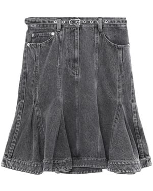 3.1 Phillip Lim Belted Denim Skirt - Grey