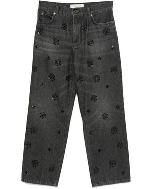 Weekend by Maxmara フローラル ジーンズ - グレー