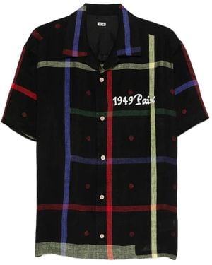KHOKI Camicia A Quadri - Nero