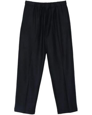 Lardini Elasticated-Waistband Tapered Pants - Blue