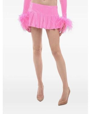 Adriana Hot Couture Flared-Hem Mini Skirt - Pink