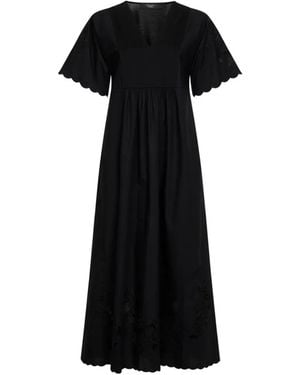 Weekend by Maxmara Scalloped Maxi Dress - Black