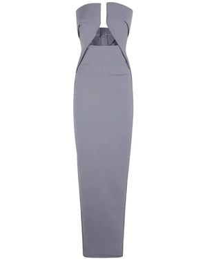 Rick Owens Cut-Out Strapless Dress - Blue