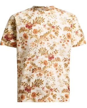 Etro Floral-Print Cotton T-Shirt - White