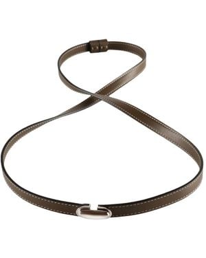 SAVETTE Leather Belt - Metallic
