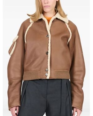 Loewe Bomberjack Met Lammy Afwerking - Bruin