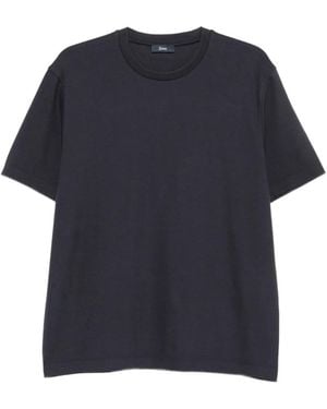 Herno Camiseta Con Cuello Redondo - Azul